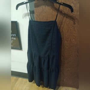 WILD FABLE black boho textured mini dress